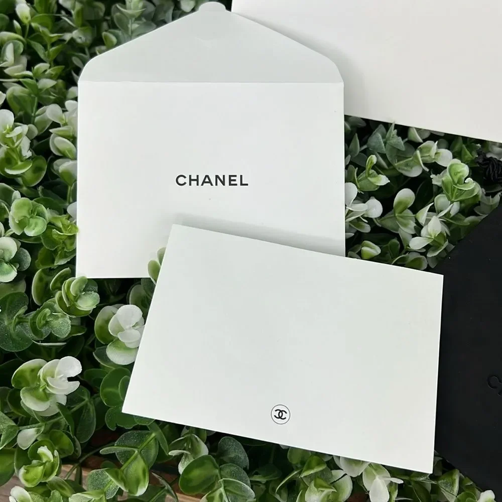 CHANEL Blank Card & Drawstring Pouch Gift Set